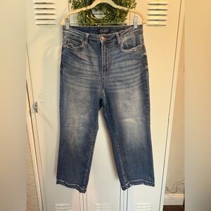 Judy Blue Cropped Wide Leg Sz 11/30 Stretchy Denim STYLE JB88592 MD-CO